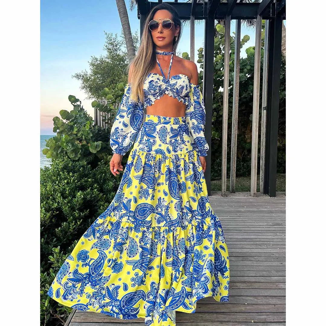 Saia Maxi e Top Floral