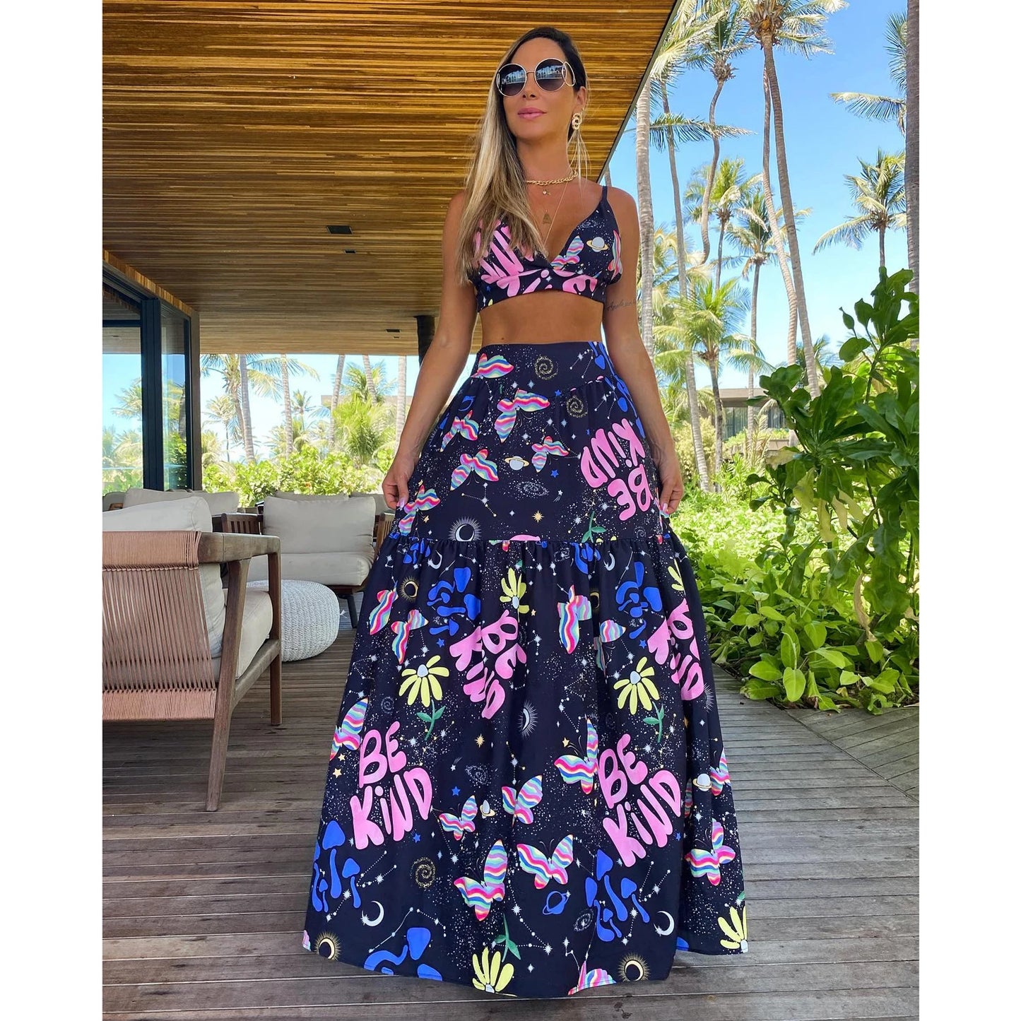 Saia Maxi e Top Floral