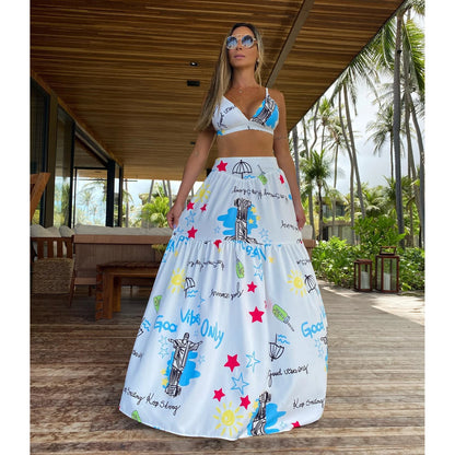 Saia Maxi e Top Floral