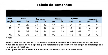 Conjunto de Top e Saia com Detalhes