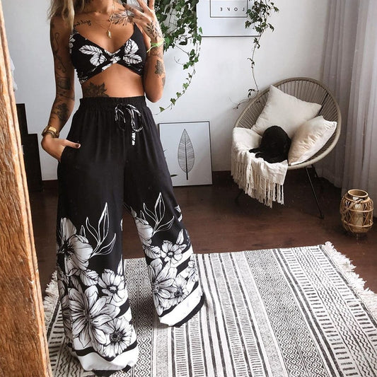 Conjunto Estampado com Calça e Top. - Lindas & Cia Shop